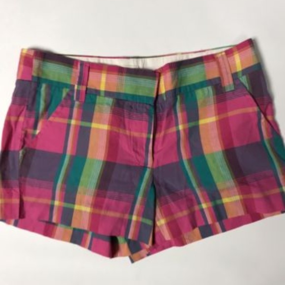 J Crew  Plaid Madras Shorts - Picture 1 of 5